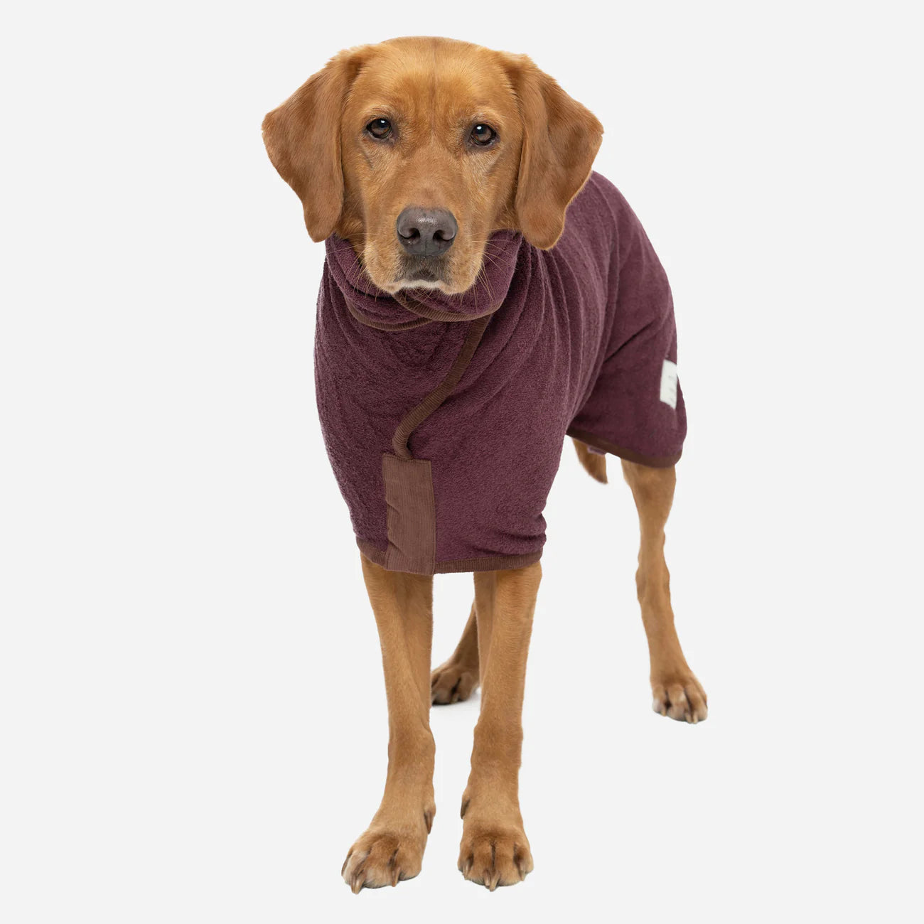 Dog drying coat Burgundy
